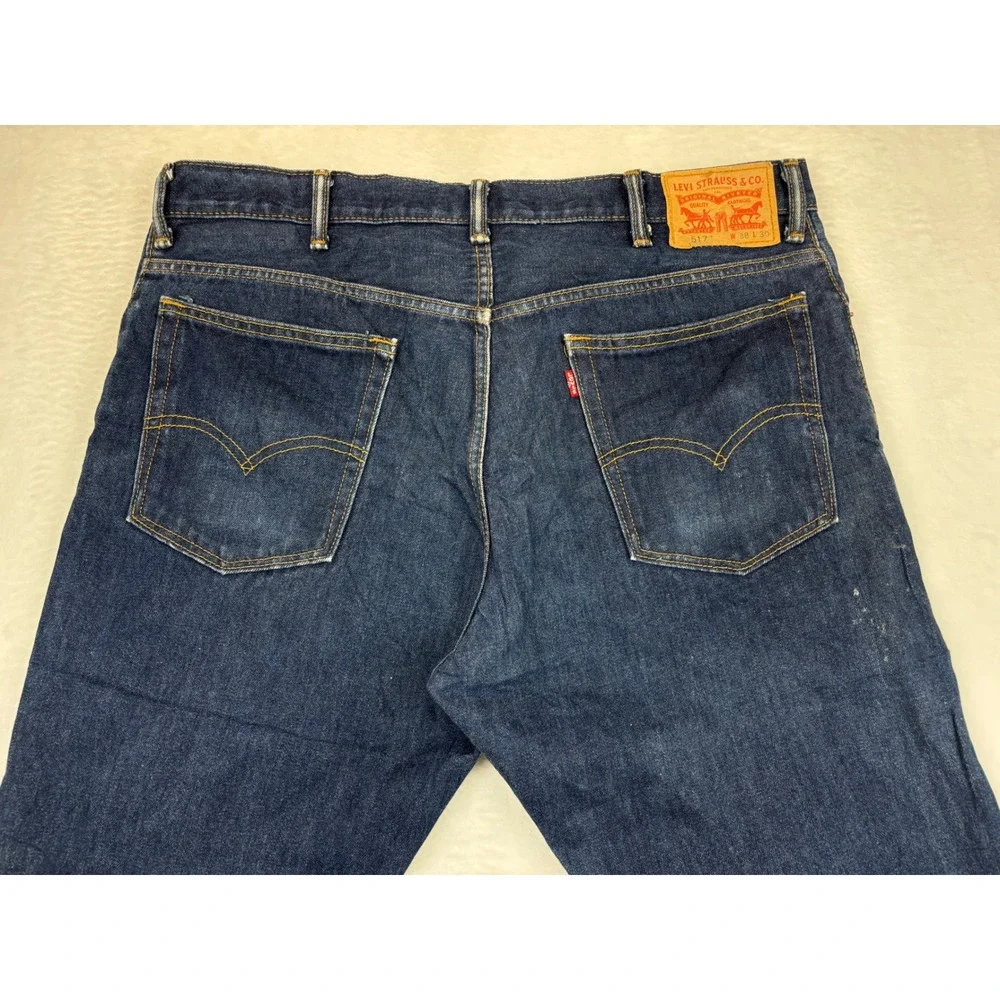Levis 517 Men's 38x30 Western Bootcut Dark Wash Vintage Look Denim Jeans